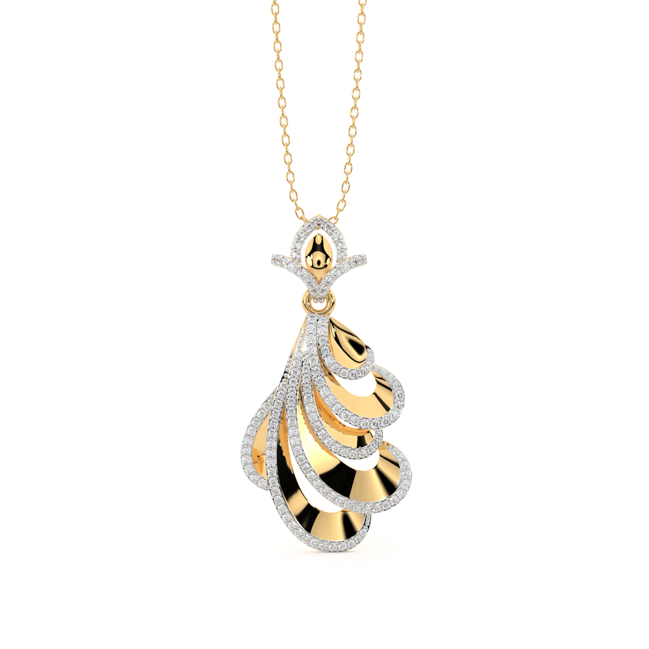 Radiant Design Diamond Pendant